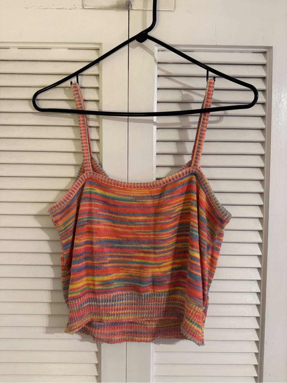 Multicolor Striped Knit Tank Top (S/M) - Picture 2 of 3